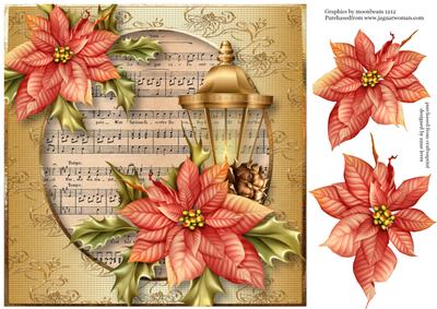 Golden Christmas Lantern & Sheet Music