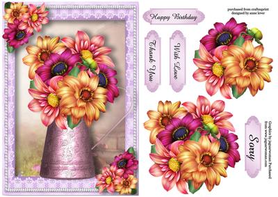 Gorgeous Dahlias Water Jug