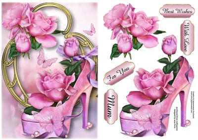 Gorgeous Pink Shoe & Sugar Baby Roses