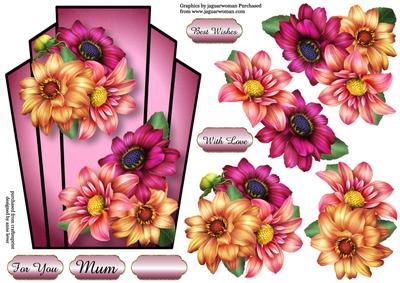 Art Deco Dahlias & Decoupage