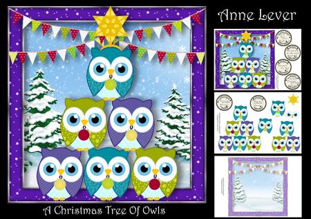 A Christmas Tree of Owls