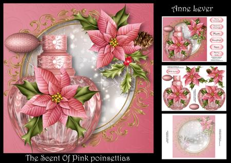 Christmas Perfume Bottle - the Scent of Pink Poinsettias