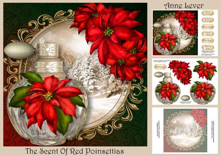 Christmas Perfume Bottle - the Scent of Red Poinsettias