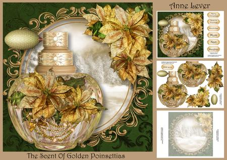 Christmas Perfume Bottle - the Scent of Gold Poinsettias