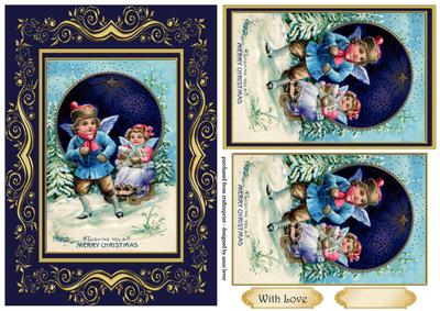 Beautifully Framed Vintage Christmas Angels.