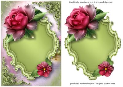 Pretty Rose Topper and Plaque