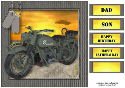 Military Motorbike - Quick Topper