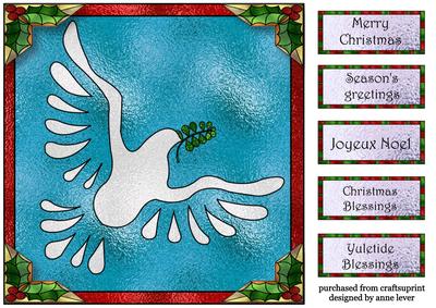 Stained Glass Christmas - Dove of Peace