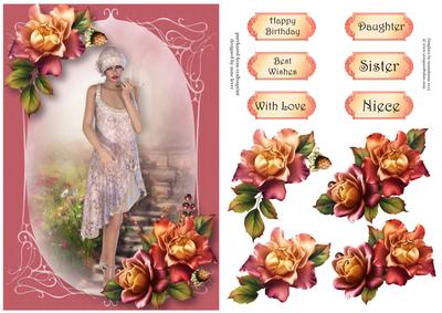 1920's Flapper with Sunset Roses