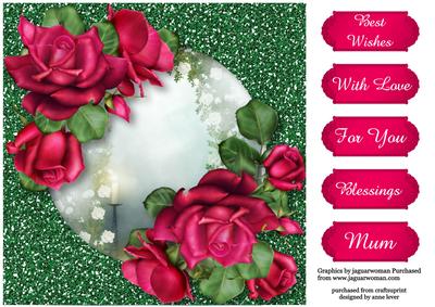 Framed with Glitter - Celebration Roses