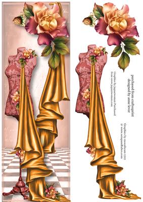 Couture Mannequin & Sunset Roses Large Dl