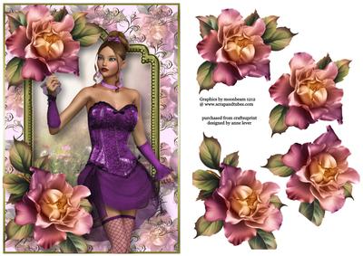 Burlesque with Sunset Roses
