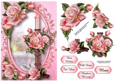 Tall Perfume Bottle - the Scent of Pink Roses