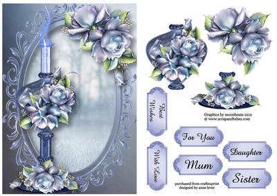 Tall Perfume Bottle - the Scent of Porcelain Roses