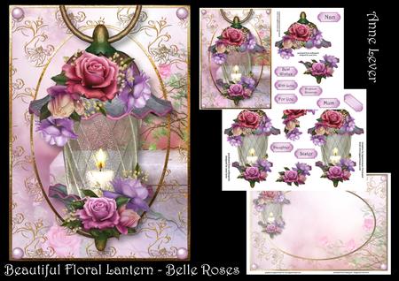 Beautiful Floral Lantern - Belle Roses