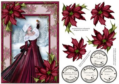 Winter Beauty with Robin & Plum Poinsettias