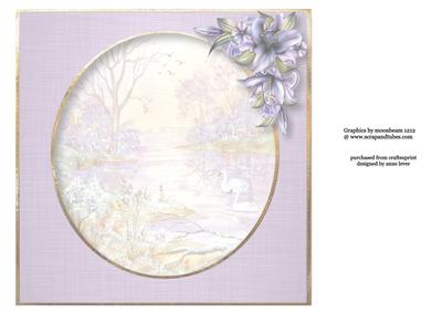 Watercolour Frosty Morning with Lilies Insert