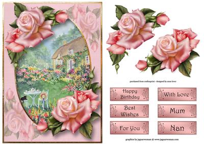 The Watercolour Thatched Cottage with Decoupage