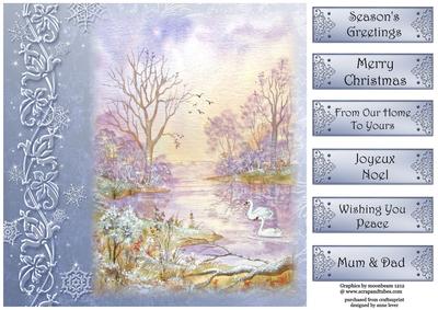 Watercolour Frosty Christmas Morning