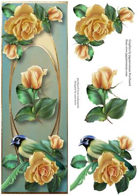 Beautiful Yellow Roses Large Dl
