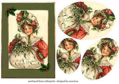 Mistletoe Christmas Beauty - Pyramid Topper