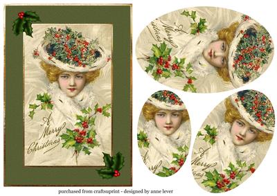 Elegant Blonde Christmas Beauty - Pyramid Topper