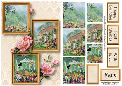 Cottage & Roses Frame Trio