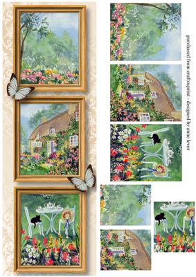Floral Cottage Frame Trio Large Dl