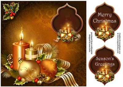 Golden Christmas Candles