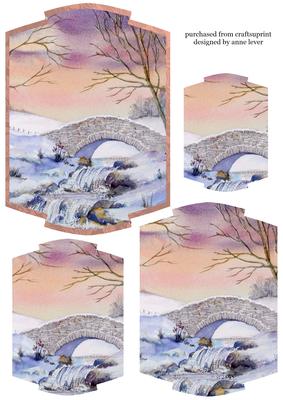 Winter Waterfall Shaped Pyramid Topper