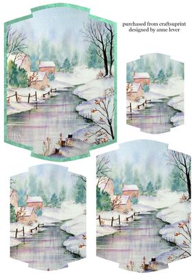 The Frozen Winter Stream Shaped Pyramid Topper