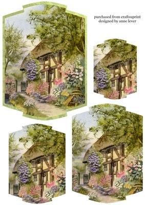 The Country Cottage Shaped Pyramid Topper