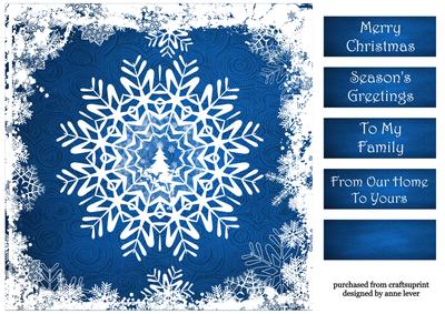 The Christmas Snowflake in Blue