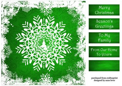 The Christmas Snowflake in Green