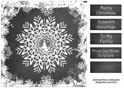 The Christmas Snowflake in Monochrome