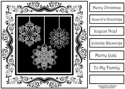 Elegant Monochrome Snowflakes 1