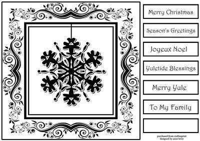 Elegant Monochrome Snowflakes 5 - Inksaver