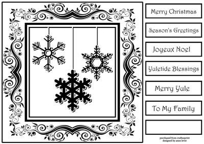 Elegant Monochrome Snowflakes 6 - Inksaver