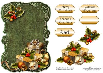 Shaped Leather Topper with Christmas Gifts