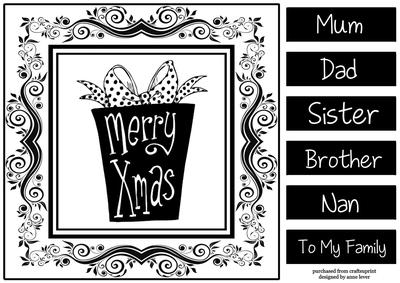 Monochrome Christmas Inksaver - Xmas Gift