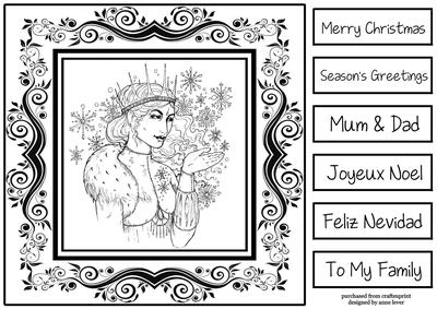 Monochrome Christmas Inksaver - the Snow Queen