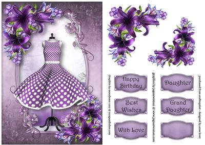 Fabulous Fifties Dress & Lilies + Decoupage