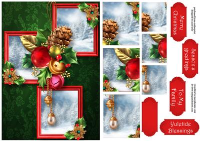 Christmas Baubles Frame Trio