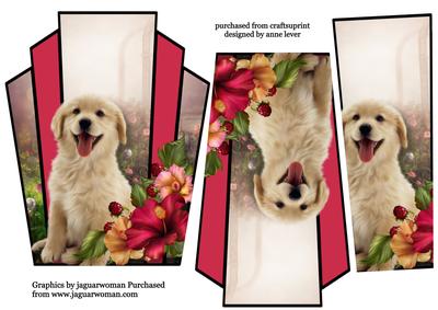 Art Deco Golden Retriever Stacker Topper