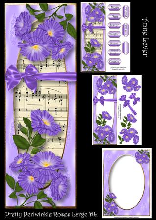 Pretty Periwinkle Roses Large Dl