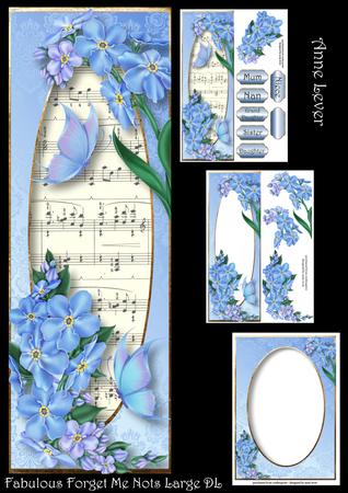 Fabulous Forget Me Nots Large Dl