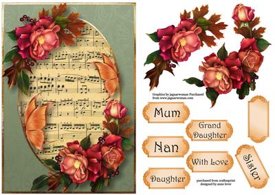 Autumn Roses & Butterflies