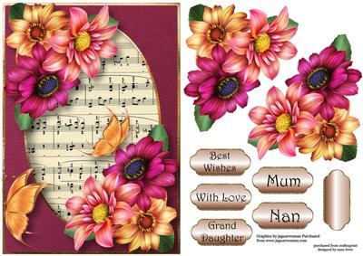 Dahlias & Butterflies