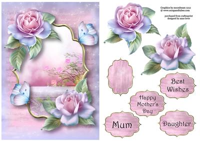 Pretty Pastel Roses & Butterflies