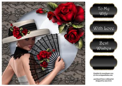 Black Lace & Red Roses Quick Topper